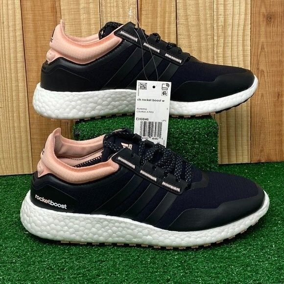 Adidas EH0846 CH Rocket Boost Running Shoes Black Pink Women's SZ 6.5 - Picture 1 of 12